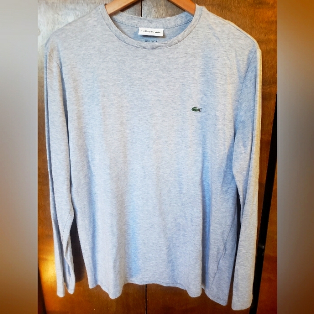 Lacoste mens long sleeve tee